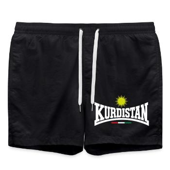 Welat Xweş - Love of Homeland - Swim Trunks - black - Front - AI Model Male 185 light (185cm)