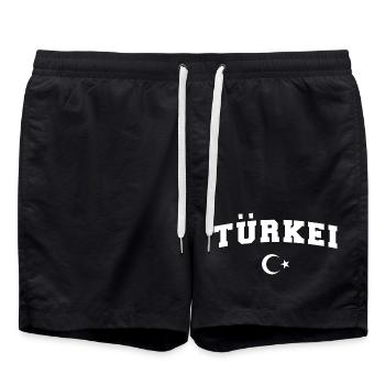Türkei T-Shirt - Badeshorts - Schwarz - Vorne - AI Model Male 185 light (185cm)