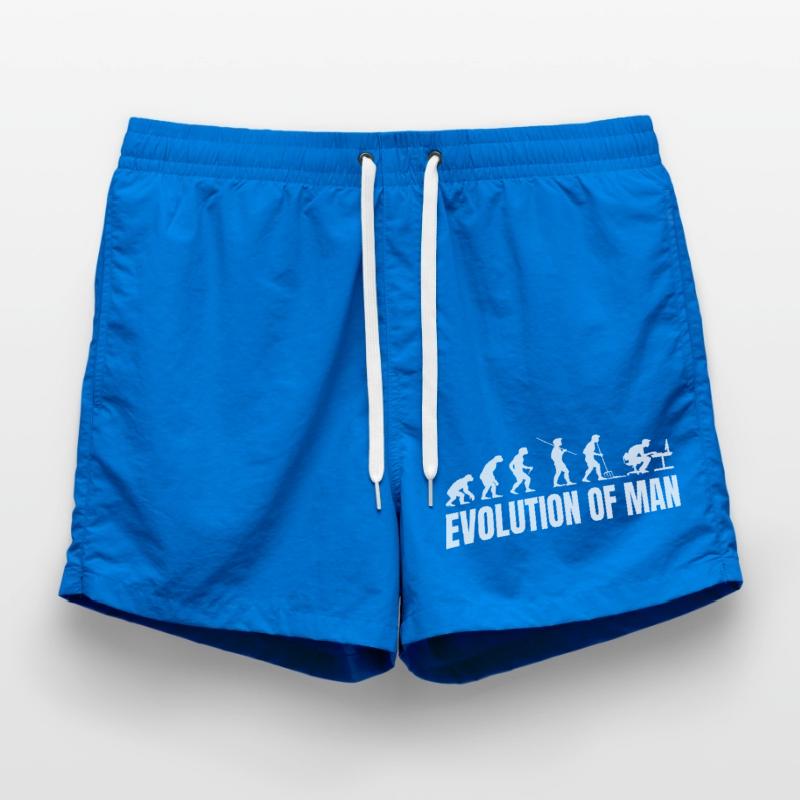Evolution of Programmer IT Computer Coder Swim Trunks
