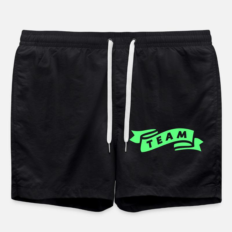 team_banderole- - Swim Trunks - black