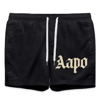 Nom gothique d’Aapo - Short de bain - noir - Devant - AI Model Male 185 light (185cm)