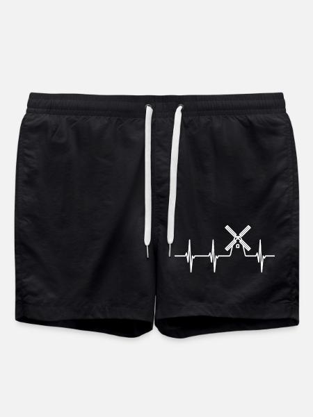 Farm Windmill ECG - Swim Trunks - black
