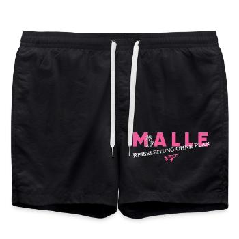 Malle Reiseleitung ohne Plan - Badeshorts - Schwarz - Vorne - AI Model Male 185 light (185cm)