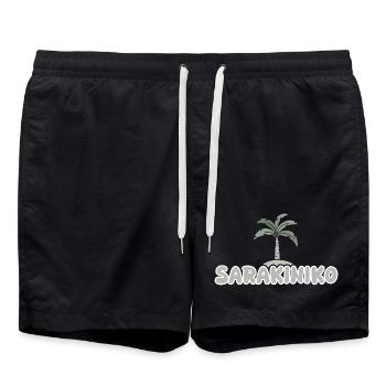 Sarakiniko en tant que jour férié - Short de bain - noir - Devant - AI Model Male 185 light (185cm)