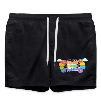 I Speak Fluent Toddler - Swim Trunks - black - Front - AI Model Male 185 light (185cm)
