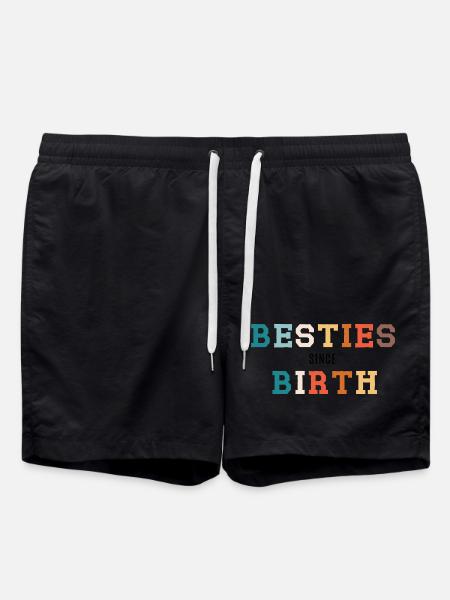 Besties since birth - Swim Trunks - black
