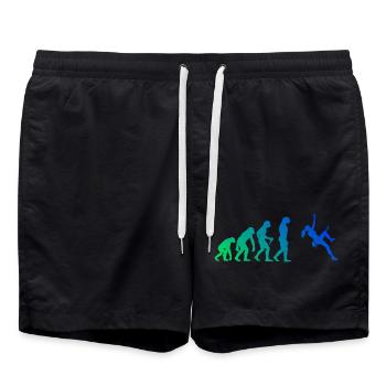Les alpinistes et les grimpeurs s’accordent ensemble - Short de bain - noir - Devant - AI Model Male 185 light (185cm)