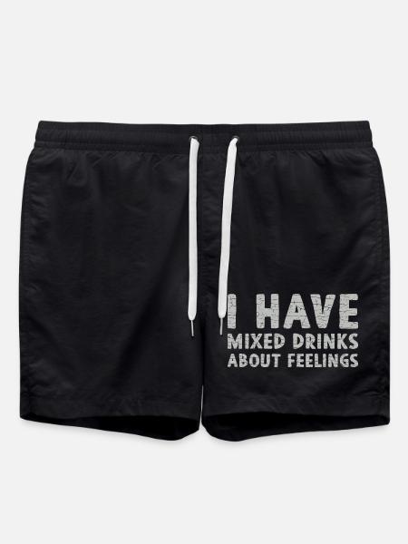 Mixed drinks about feelings - Swim Trunks - black