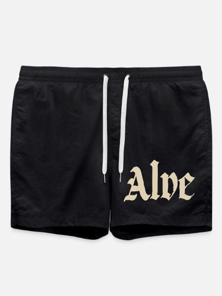 Alve Gothic Font - Swim Trunks - black