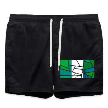 Drapeau Nigeria - Short de bain - noir - Devant - AI Model Male 185 light (185cm)