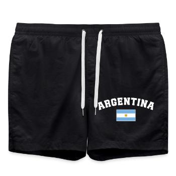 Flag of Argentina Argentina - Swim Trunks - black - Front - AI Model Male 185 light (185cm)