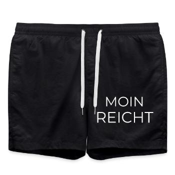 Moin reicht minimalistischer norddeutscher Spruch - Badeshorts - Schwarz - Vorne - AI Model Male 185 light (185cm)