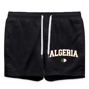 Algerische Vintage-Sparkle-Flagge - Badeshorts - Schwarz - Vorne - AI Model Male 185 light (185cm)