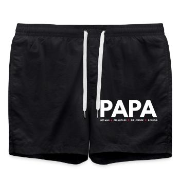 PAPA - Swim Trunks - black - Front - AI Model Male 185 light (185cm)