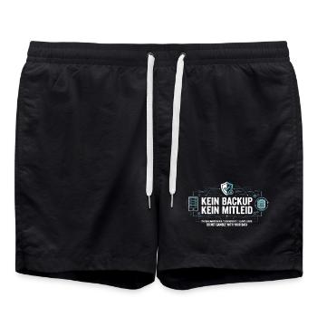 Kein Backup Kein Mitleid IT-Berater Admin - Badeshorts - Schwarz - Vorne - AI Model Male 185 light (185cm)