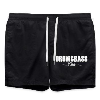 Drum and Bass Club Bold Logo - Swim Trunks - black - Front - AI Model Male 185 light (185cm)