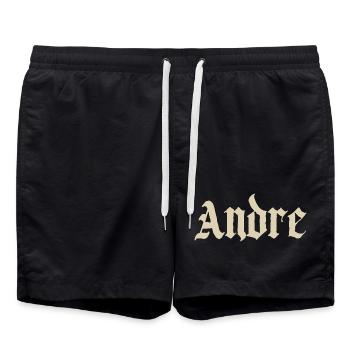 Andre Gothic Romantik - Badeshorts - Schwarz - Vorne - AI Model Male 185 light (185cm)