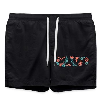 Cadeau de fête des mères floral de maman - Short de bain - noir - Devant - AI Model Male 185 light (185cm)
