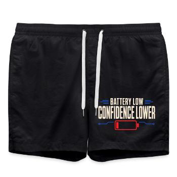 robotics mother, robotics competition, - Swim Trunks - black - Front - AI Model Male 185 light (185cm)