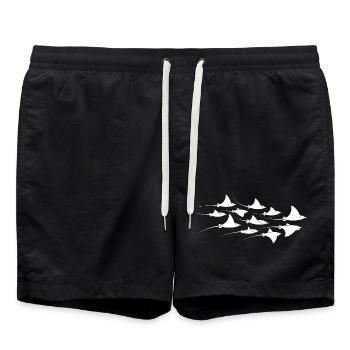 Rais manta Plongeons raies Manta raies Manta Plongeurs - Short de bain - noir - Devant - AI Model Male 185 light (185cm)