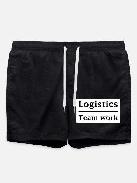 Logistics Teamwork Emblem - Swim Trunks - black