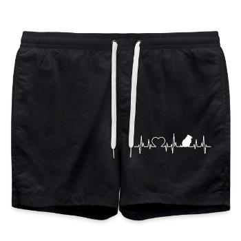 Hamster heartbeat - Swim Trunks - black - Front - AI Model Male 185 light (185cm)