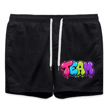 Team - Badeshorts - Schwarz - Vorne - AI Model Male 185 light (185cm)