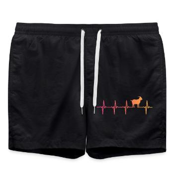 Goat Sunset Heartbeat Goats Goat - Swim Trunks - black - Front - AI Model Male 185 light (185cm)
