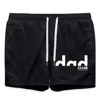 Membre Premium du Dad Club | Père | Fête des pères - Short de bain - noir - Devant - AI Model Male 185 light (185cm)