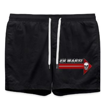 Düsterer Schädelpfeil mit Stab Er Wars - Badeshorts - Schwarz - Vorne - AI Model Male 185 light (185cm)