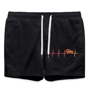Offroad Sunset 4x4 Offroad-Geländefahrzeug - Badeshorts - Schwarz - Vorne - AI Model Male 185 light (185cm)