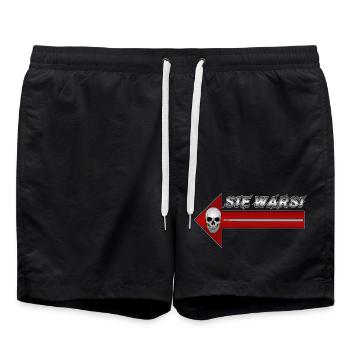 Skull Pfeil Parodie Design Sie wars - Badeshorts - Schwarz - Vorne - AI Model Male 185 light (185cm)