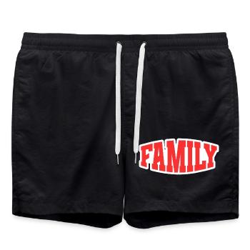 Family - Badeshorts - Schwarz - Vorne - AI Model Male 185 light (185cm)