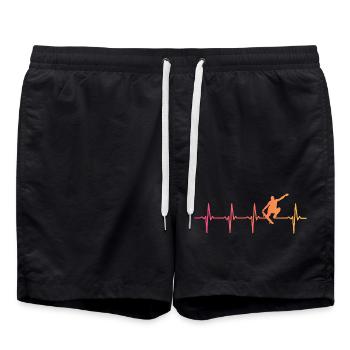 Skater Skater Sunset Heartbeat skateboard - Swim Trunks - black - Front - AI Model Male 185 light (185cm)
