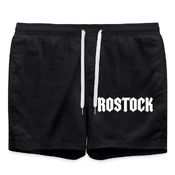 Rostock Gothic Heritage - Badeshorts - Schwarz - Vorne - AI Model Male 185 light (185cm)