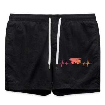 Sunset Dumper Heartbeat Truck - Swim Trunks - black - Front - AI Model Male 185 light (185cm)