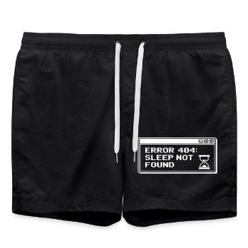 404 Sleep Not Found Pixel - Swim Trunks - black - Front - AI Model Male 185 light (185cm)