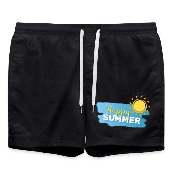 Summer Mode: ON - Swim Trunks - black - Front - AI Model Male 185 light (185cm)
