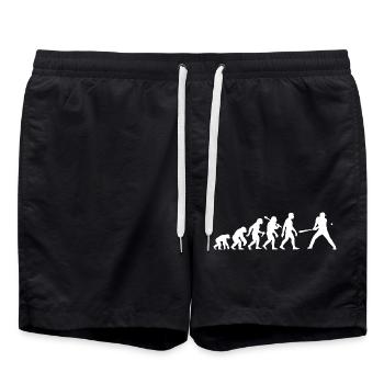 Baseball Evolution Baseball Player Batsman - Swim Trunks - black - Front - AI Model Male 185 light (185cm)