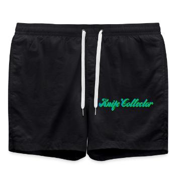 Knife Collector Gradient Script - Swim Trunks - black - Front - AI Model Male 185 light (185cm)
