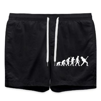 Guitarist Evolution Rock and Metal Musician - Swim Trunks - black - Front - AI Model Male 185 light (185cm)