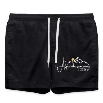 Traversée des Alpes 2026 - Randonnée - Short de bain - noir - Devant - AI Model Male 185 light (185cm)