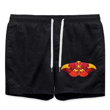 Imperial Moth Eacles imperialis - Swim Trunks - black - Front - AI Model Male 185 light (185cm)