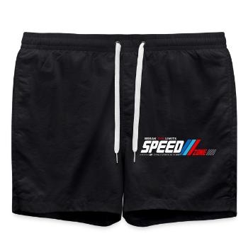 Vitesse Zone Rayures Bleues - Short de bain - noir - Devant - AI Model Male 185 light (185cm)