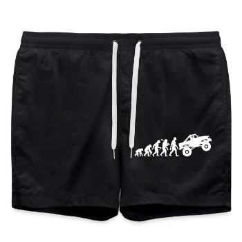 Lustige Monster Truck Evolution Motorsport - Badeshorts - Schwarz - Vorne - AI Model Male 185 light (185cm)