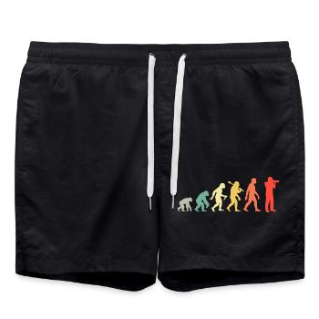 Fotograf Evolution für Photographen - Badeshorts - Schwarz - Vorne - AI Model Male 185 light (185cm)