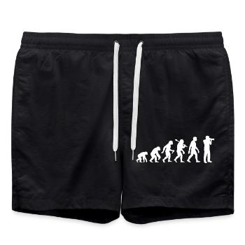 Fotograf Evolution für Photographen - Badeshorts - Schwarz - Vorne - AI Model Male 185 light (185cm)