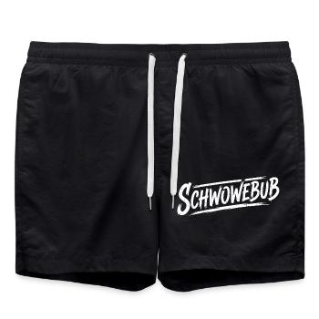 Banater Schwaben | Schwowebub | Tradition - Badeshorts - Schwarz - Vorne - AI Model Male 185 light (185cm)
