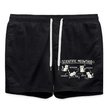 Wissenschaftliche Katzenmethode - Badeshorts - Schwarz - Vorne - AI Model Male 185 light (185cm)