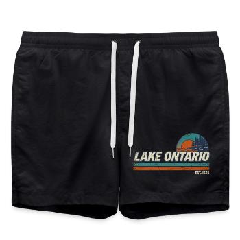 Lake Ontario EST 1656  - Badeshorts - Schwarz - Vorne - AI Model Male 185 light (185cm)